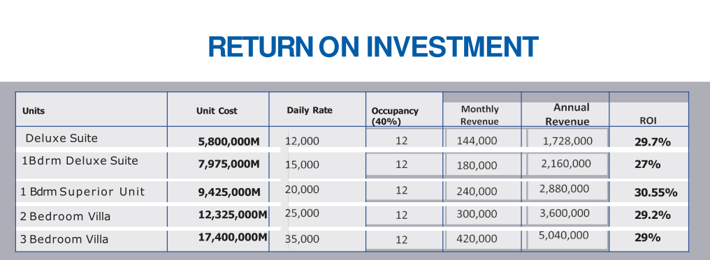 Bliss Water Park and Resort Return On Investment by Carol Njama